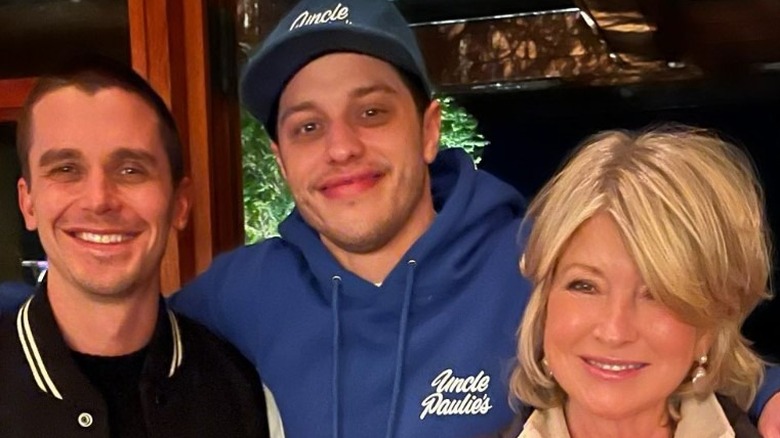 Antoni Porowski, Pete Davidson, and Martha Stewart smiling