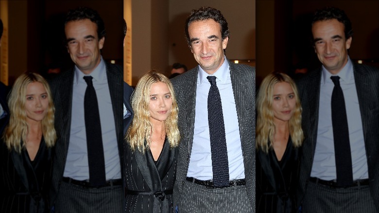 Mary-Kate Olsen and Olivier Sarkozy posing