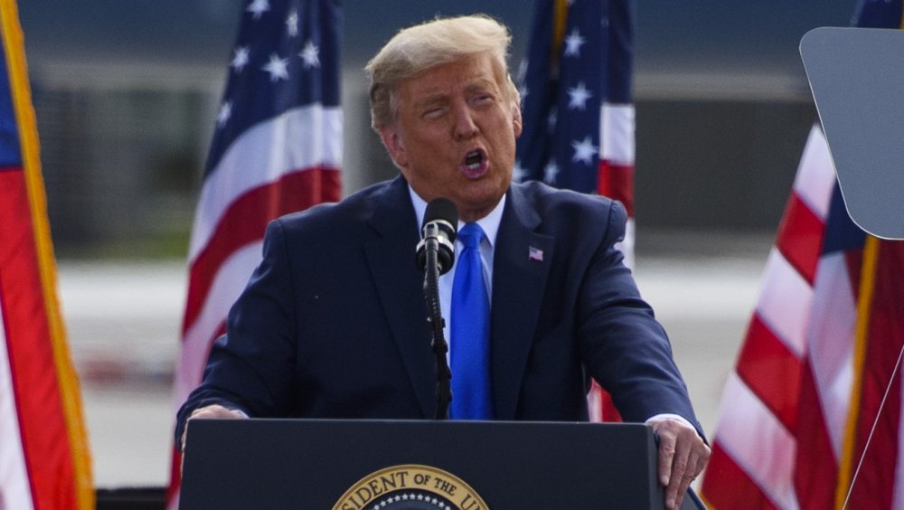 Donald Trump speaking at an event 