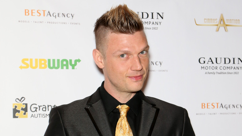 Nick Carter, smiling