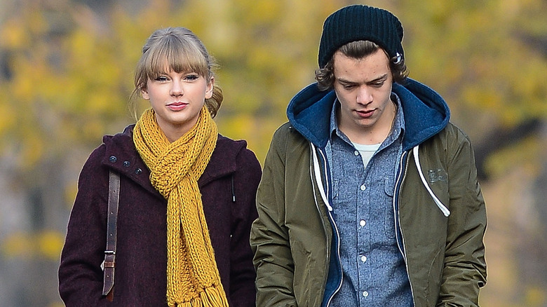 Taylor Swift walking with Harry Styles