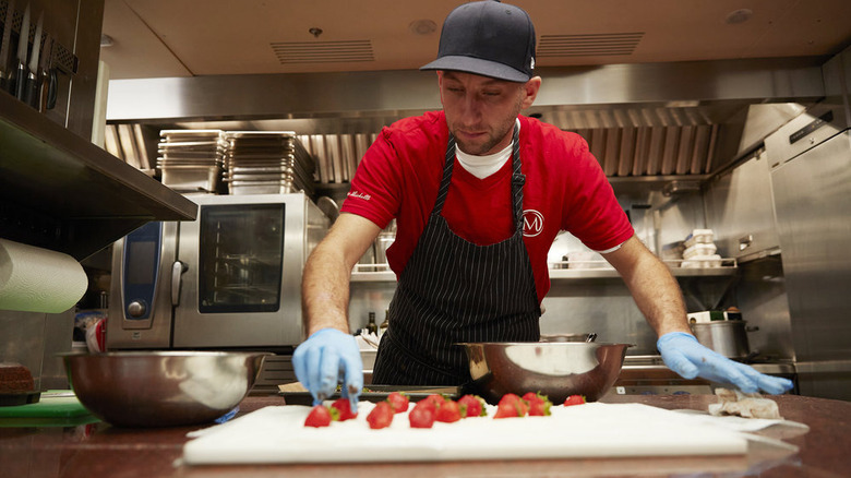 Mathew Shea cooking on 'Below Deck'