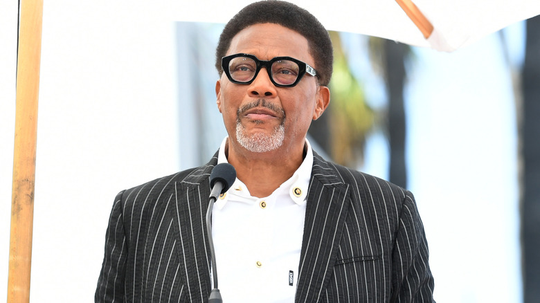 Judge Greg Mathis speaks during a ceremony as he receives a star on the Hollywood Walk of Fame