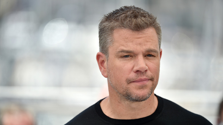 Matt Damon poses in Cannes 