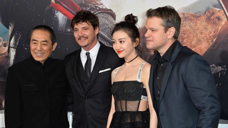 Matt Damon and the cast of The Great Wall, smiling