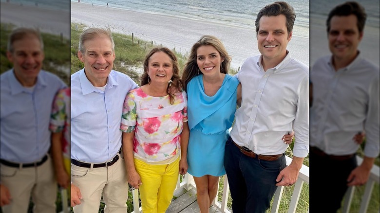 Matt and Ginger Gaetz posing with Jim Jordan and his wife