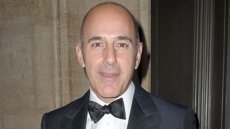 Matt Lauer wearing a tuxedo