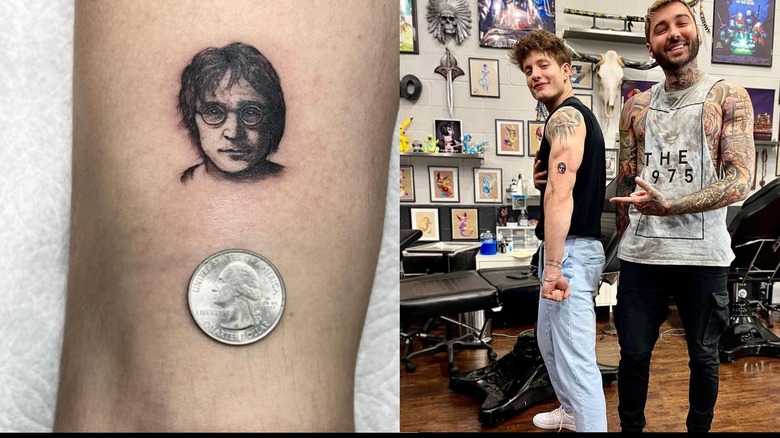 John Lennon tatto and quarter