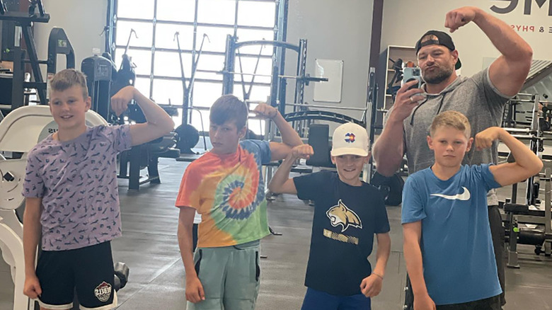 Matt Ulrich gym with kids