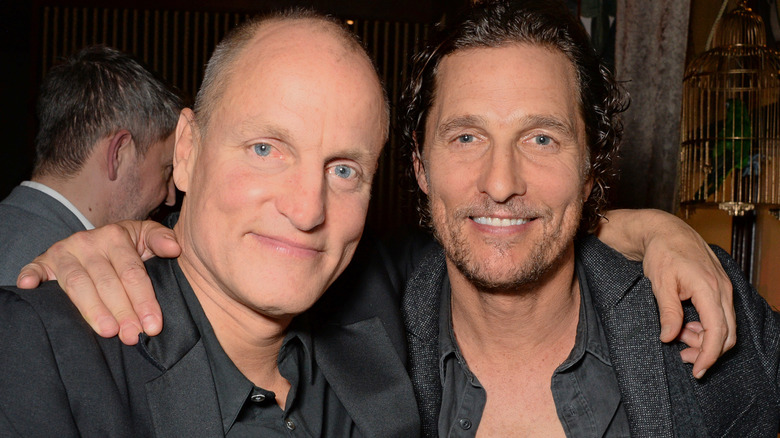 Woody Harrelson Matthew McConaughey arms around shoulders