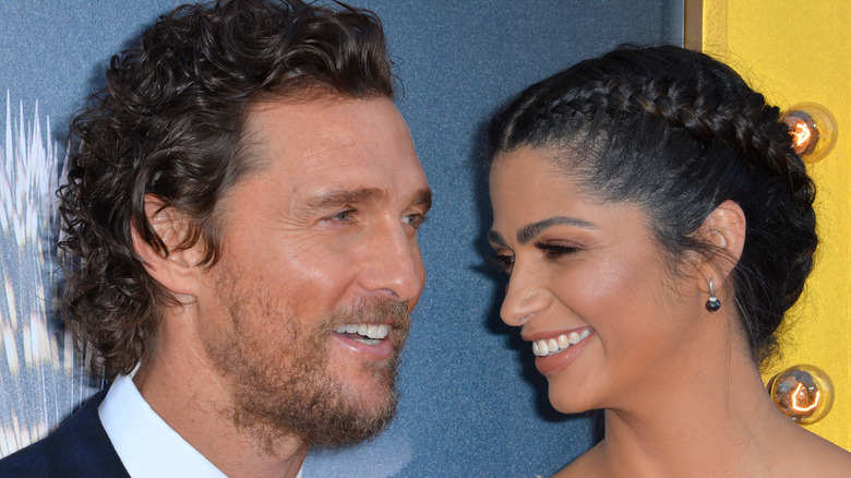 Matthew McConaughey and Camila Alves smiling