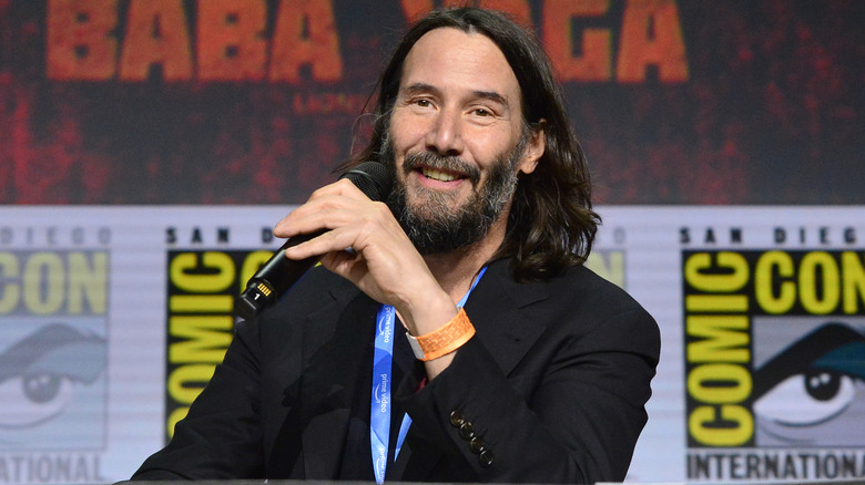 Keanu Reeves smiling