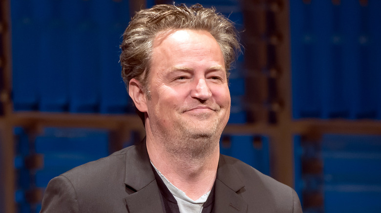 Matthew Perry on stage in 2017