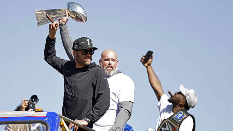 Matthew Stafford at Super Bowl parade