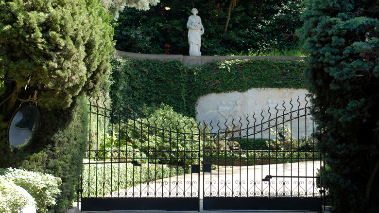 The gates of the Playboy Mansion