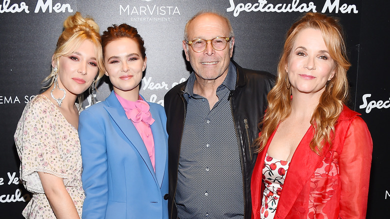 Madelyn Deutch, Zoey Deutch, Howard Deutch, Lea Thompson, all standing together at a 2018 event