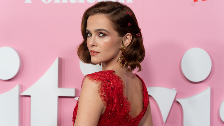 Zoey Deutch, 2019 event for The Politician, red dress, looking glamorous 