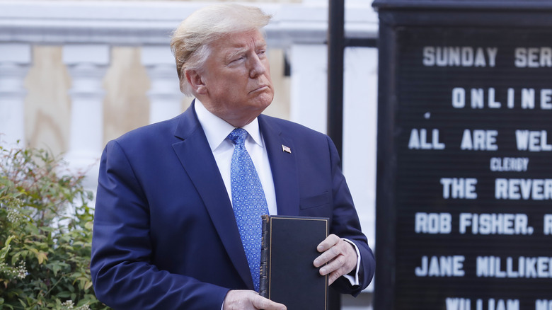 Donald Trump holding a Bible