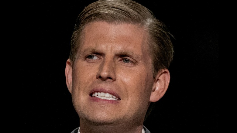 Eric Trump grimacing