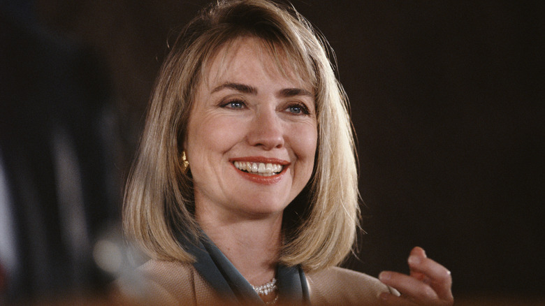 Hilary Clinton smiling