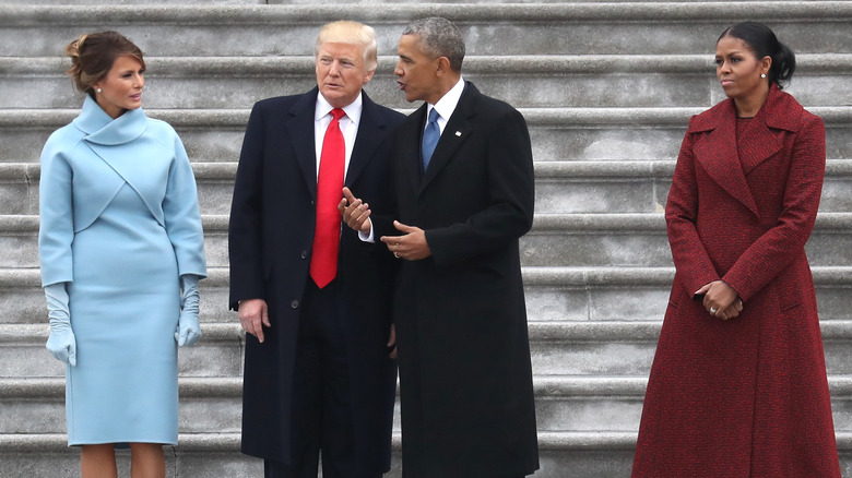 The Trumps and the Obamas talking