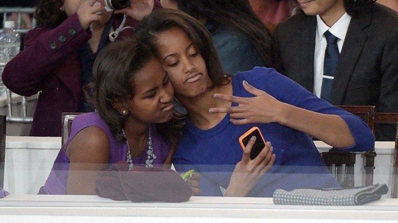 The Obama sisters taking a selfie