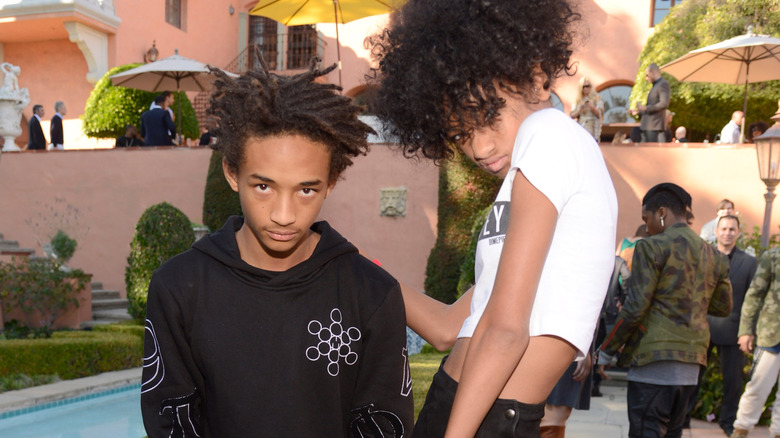 Willow and Jaden Smith pose at a 2014 party