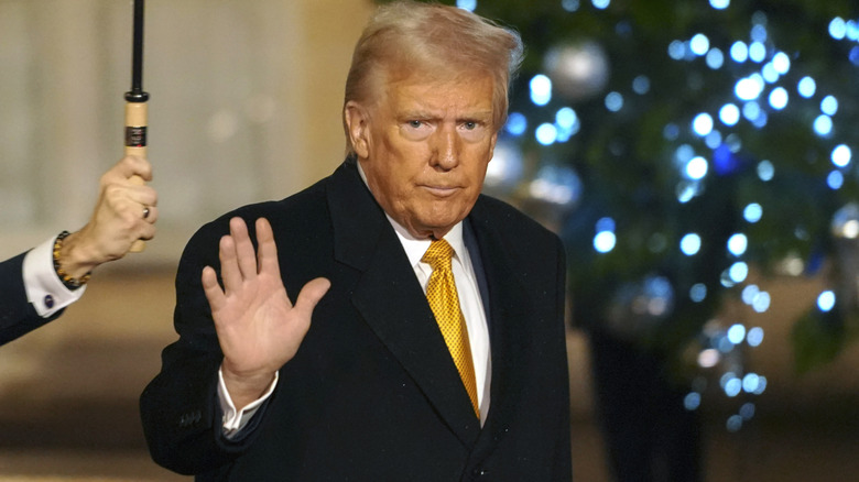 Donald Trump wearing a yellow tie