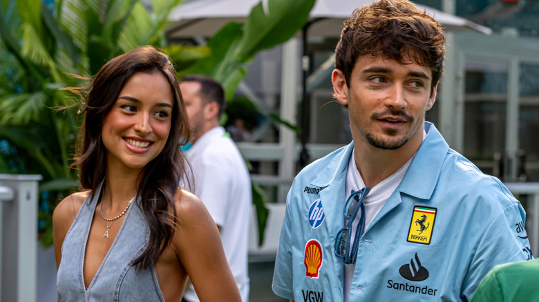 Alexandra Saint Mleux out with Charles Leclerc at the 2024 Formula Miami Grand Prix in May