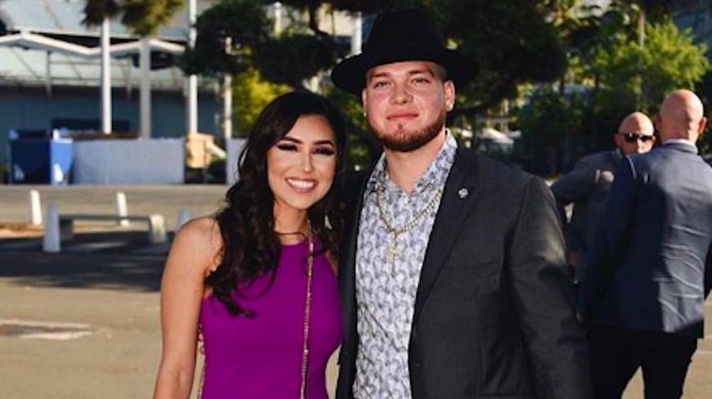 Luz Yamille Alcala pictured with boyfriend Alex Verdugo outdoors