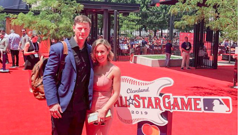 DJ LeMahieu and wife Jordan LeMahieu at 2019 All-Star Game