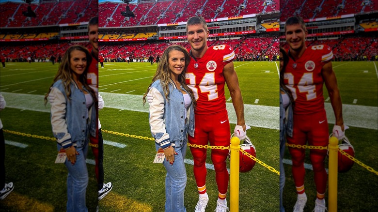 Erica and Justin Watson at football game