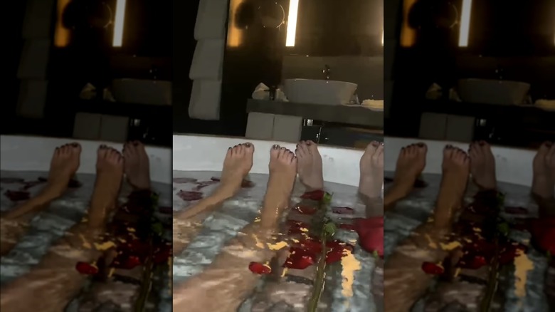 Machine Gun Kelly and Megan Fox pedicure bathtub