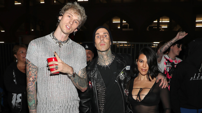 Machine Gun Kelly, Travis Barker, and Kourtney Kardashian