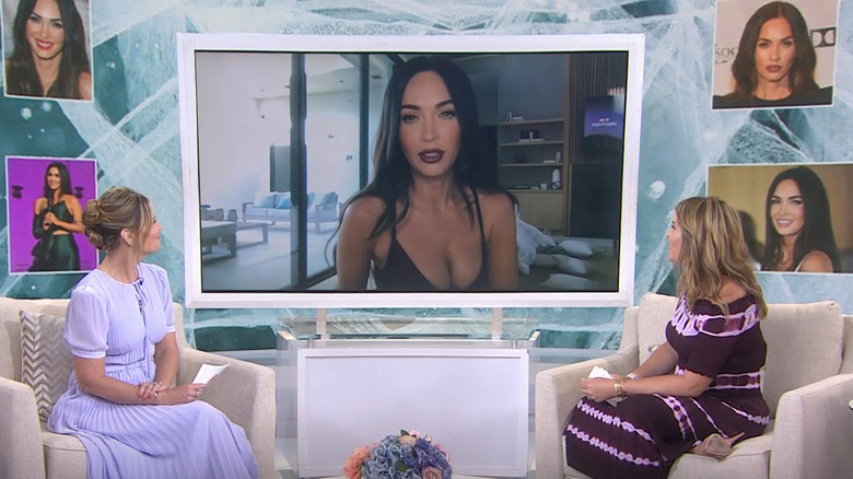 Megan Fox on screen during virtual "Today" interview