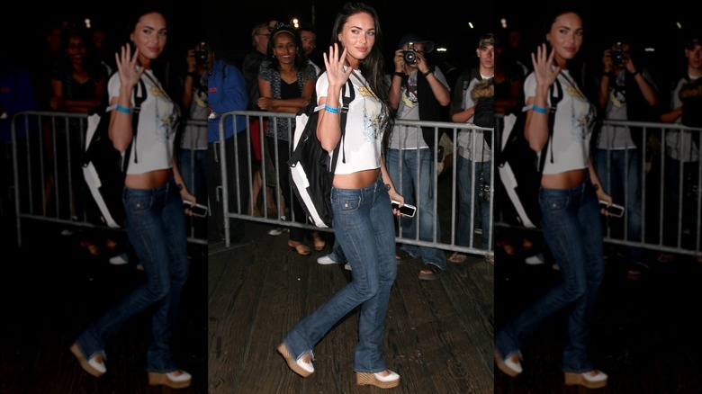 Megan Fox waving