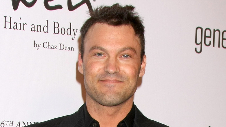 Brian Austin Green poses at the Beverly Wilshire Hotel