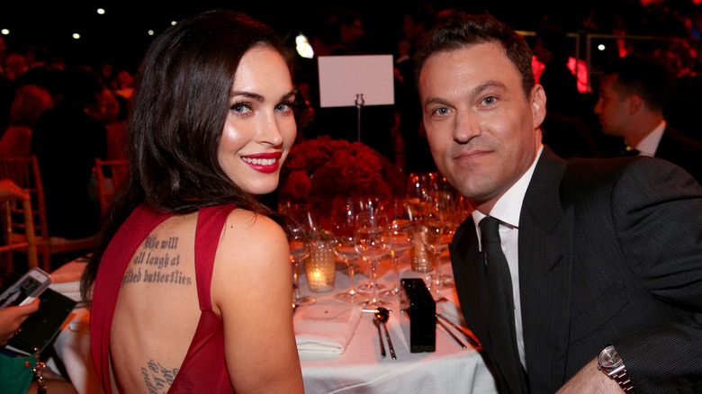 Megan Fox and Brian Austin Green at the Golden Globes