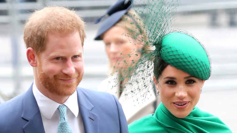 Prince Harry and Meghan Markle walking together