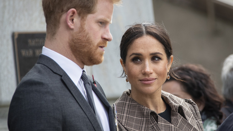 Meghan looking lovingly at Harry