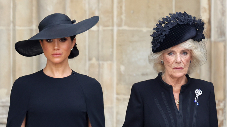 Meghan Markle, Camilla Parker-Bowles at funeral