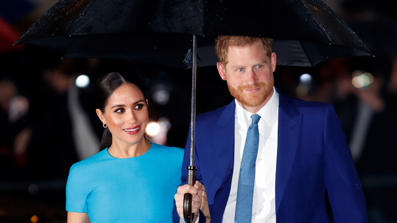 Meghan Markle Prince Harry umbrella