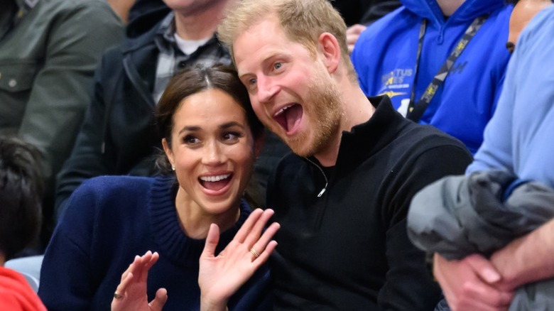 Meghan Markle and Prince Harry attend wheelchair basketball during the 2025 Invictus Games