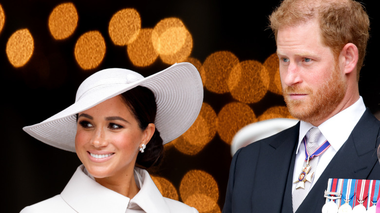 Meghan Markle and Prince Harry at National Service of Thanksgiving during Platinum Jubilee 