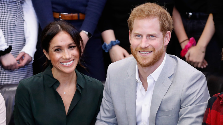 Meghan Markle and Prince Harry smiling