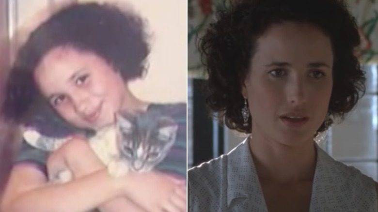 A side by side of Meghan Markle and Andie MacDowell