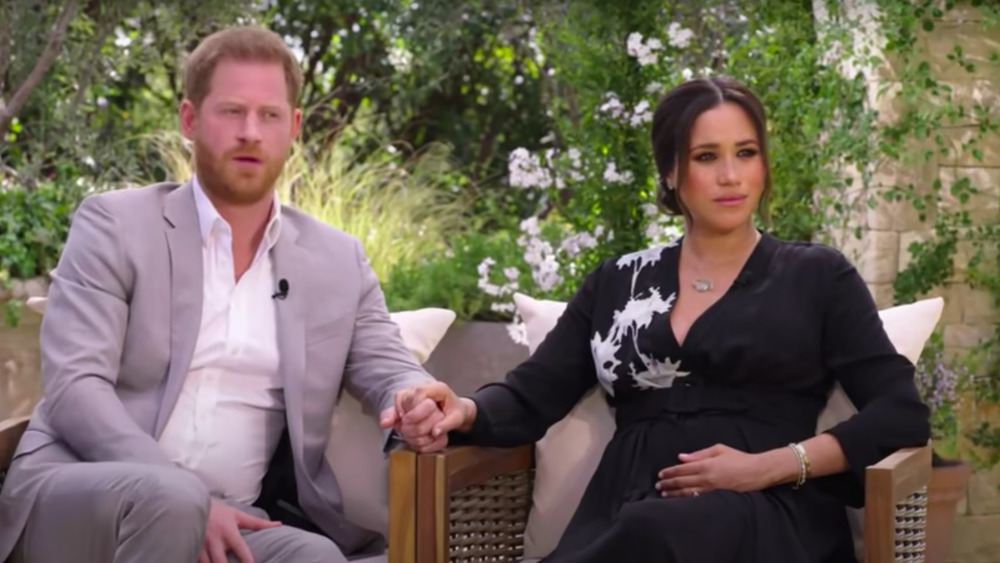 Meghan Markle and Prince Harry during Oprah interview