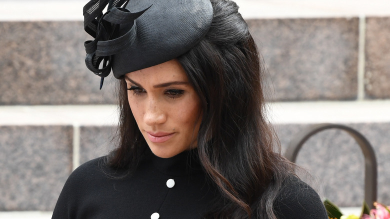 Meghan Markle wearing black