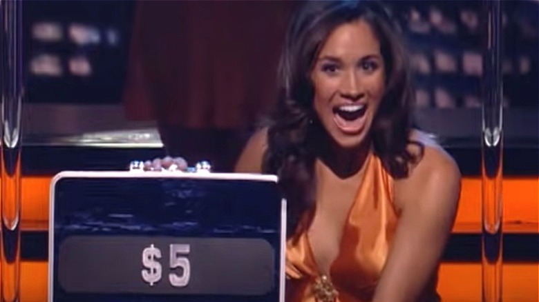 Meghan Markle on Deal or No Deal, laughing