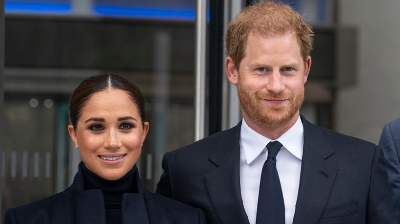 Meghan Markle and Prince Harry smiling